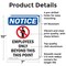 Signmission Employees Only Beyond OSHA Notice Sign, Aluminum, 7in W x 10in L, 2PK OS-2PACK-NS-A-710-V-11985 - alternate 3